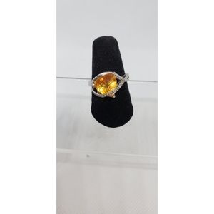 Sterling Silver Ring with Topaz Stone